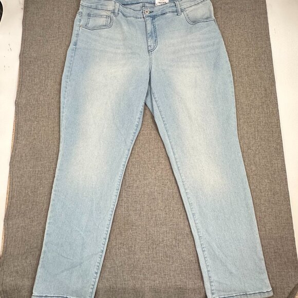 NEW Style & Co Blue Jeans Plus 18W Slim Leg Open Desert Mid Rise $49.50 Slimming - Picture 2 of 13